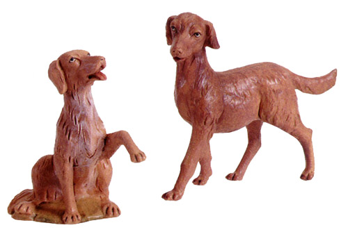 12 Inch Scale Dogs 2 Piece Set