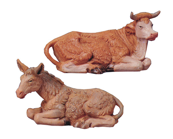 3.5 Inch Scale Ox and Donkey by Fontanini