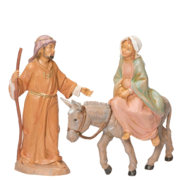 5 Inch Scale 2-PC Set Journey to Bethlehem by Fontanini