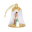Holy Family Glass Bell Ornament with Gold Glitter - 1 Available!