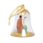 Holy Family Glass Bell Ornament with Gold Glitter - 1 Available!