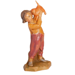 5 Inch Scale Seth Boy with Cats by Fontanini