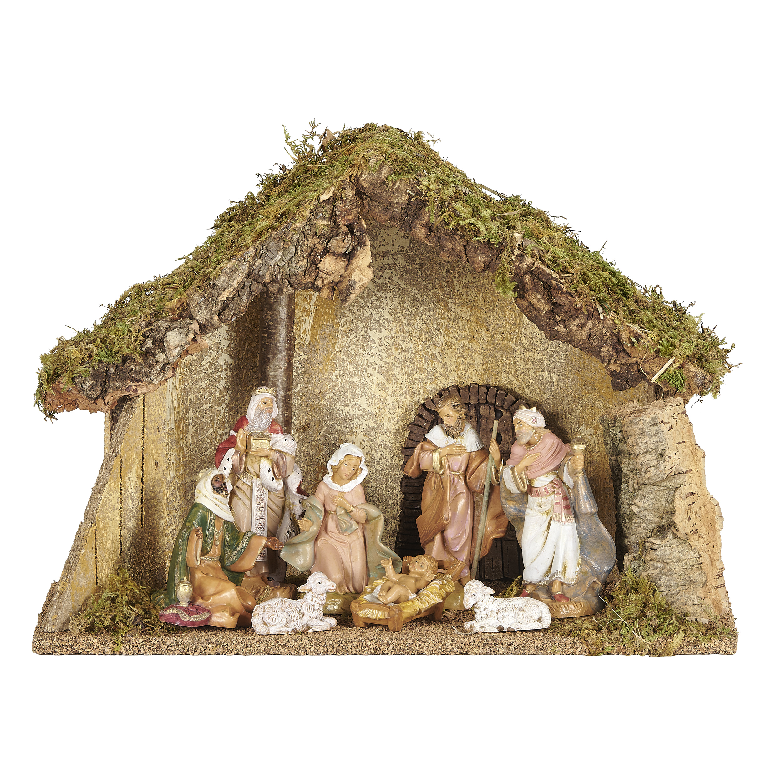 FontaniniStore.com: 5 Inch Scale 8-PC Nativity Set with Italian