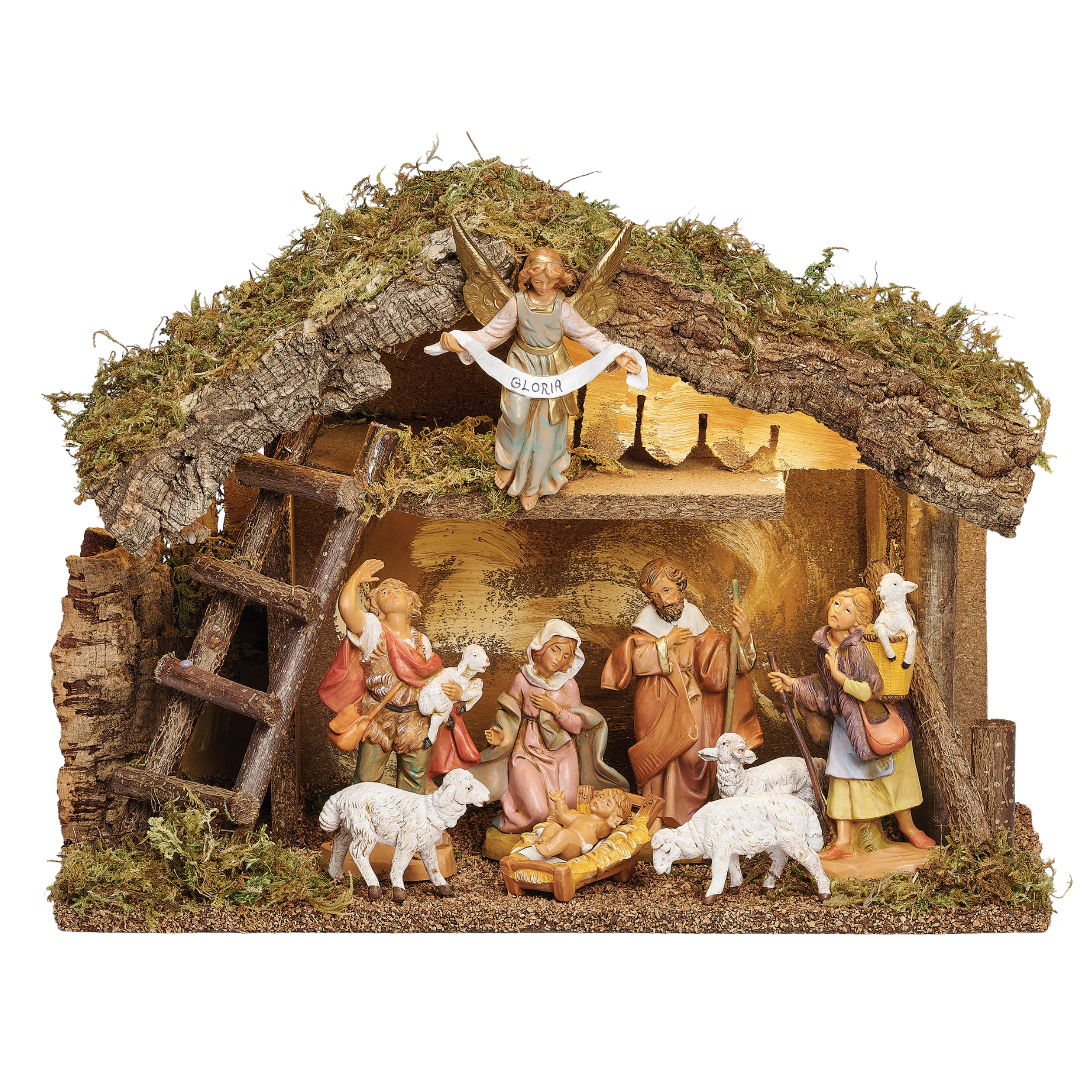 AVANTI THE STABLE 5体セット　当時物希少品‼️ 5 Inch Scale 9-PC Nativity Set with Italian Stable by Fontanini