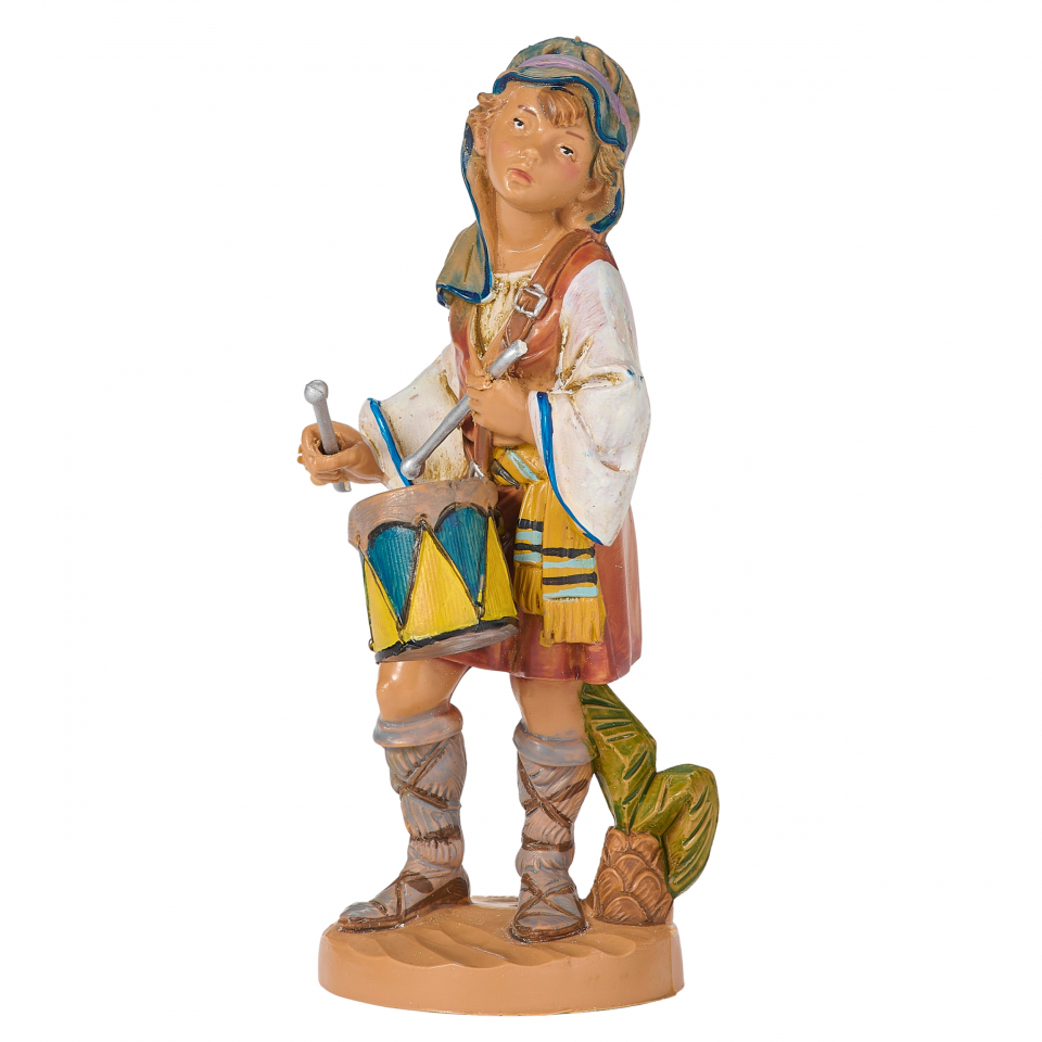 Fontanini 5 Inch Scale Jareth the Drummer Boy Hand Painted Italian