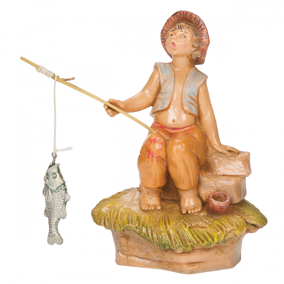 Jada the Fishing Boy Fontanini 5 Inch Scale Figure