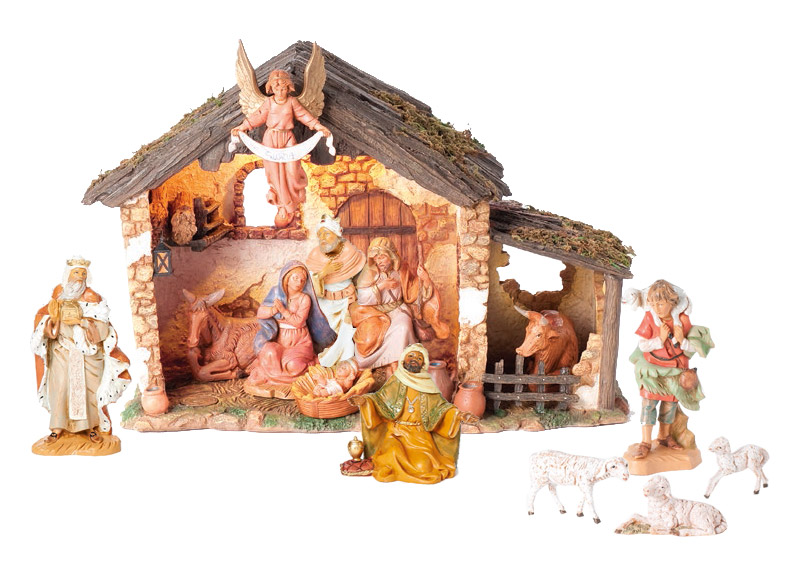 fontanini 5 inch scale 13 piece lighted nativity set out fontanini 5 inch scale 13 piece lighted nativity set out