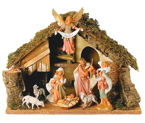 7 5 Inch Scale 8 Piece Nativity Set With Le By Fontanini 7 5 Inch Scale 8 Piece Nativity Set